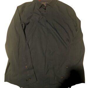 Perry Ellis Men's XXL Black Long Sleeve Stretch Shirt (Pre-owned)